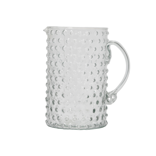 Hello Honey® Clear Hand-Blown Hobnail Glass Pitcher